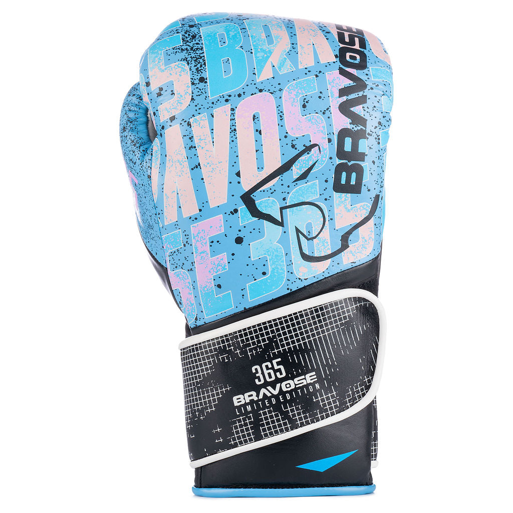 Bravose Limited Edition 16oz Velcro Boxing Gloves – Blue Edition