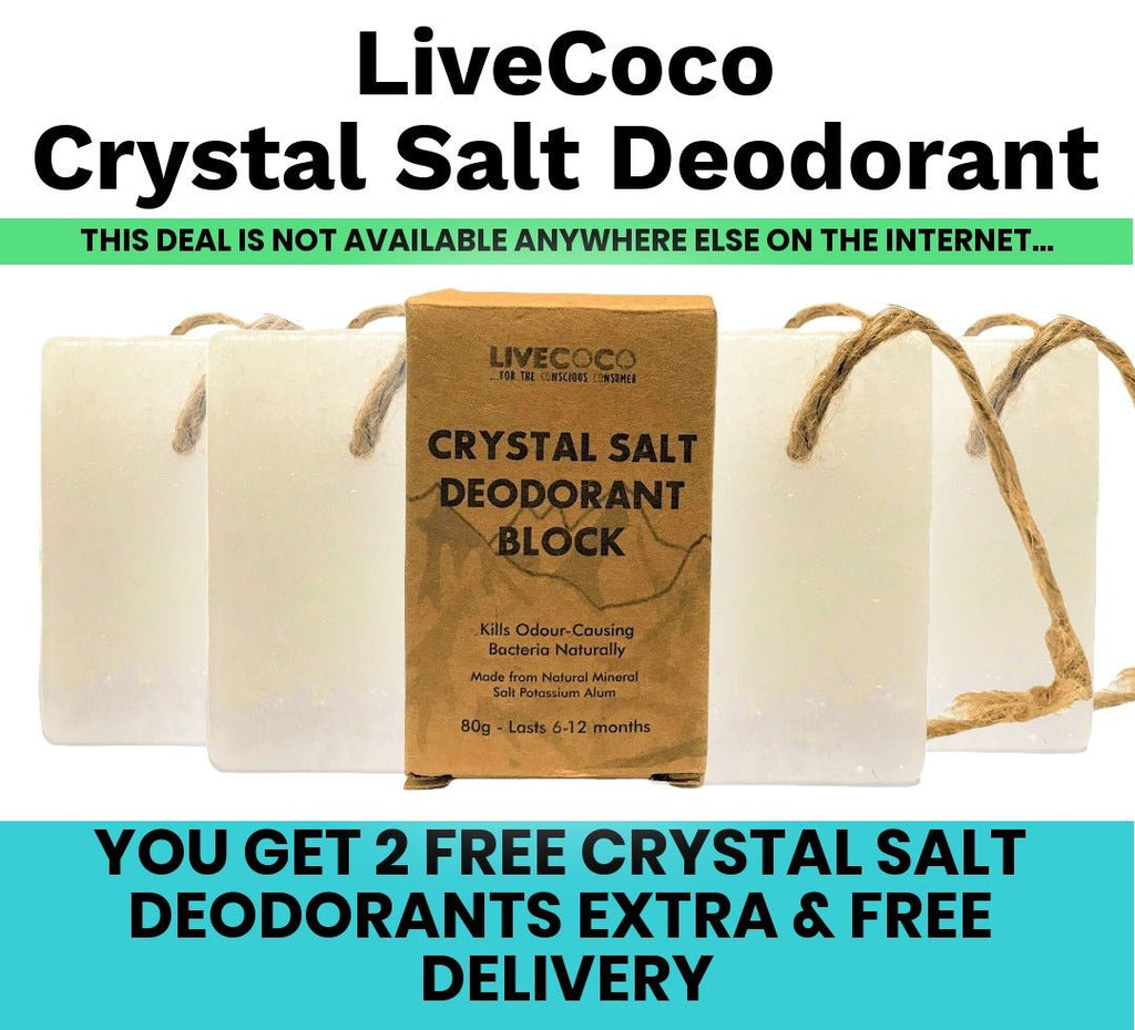 Crystal Salt Deodorant - Get 6 for the price of 4 Today & Free Delivery