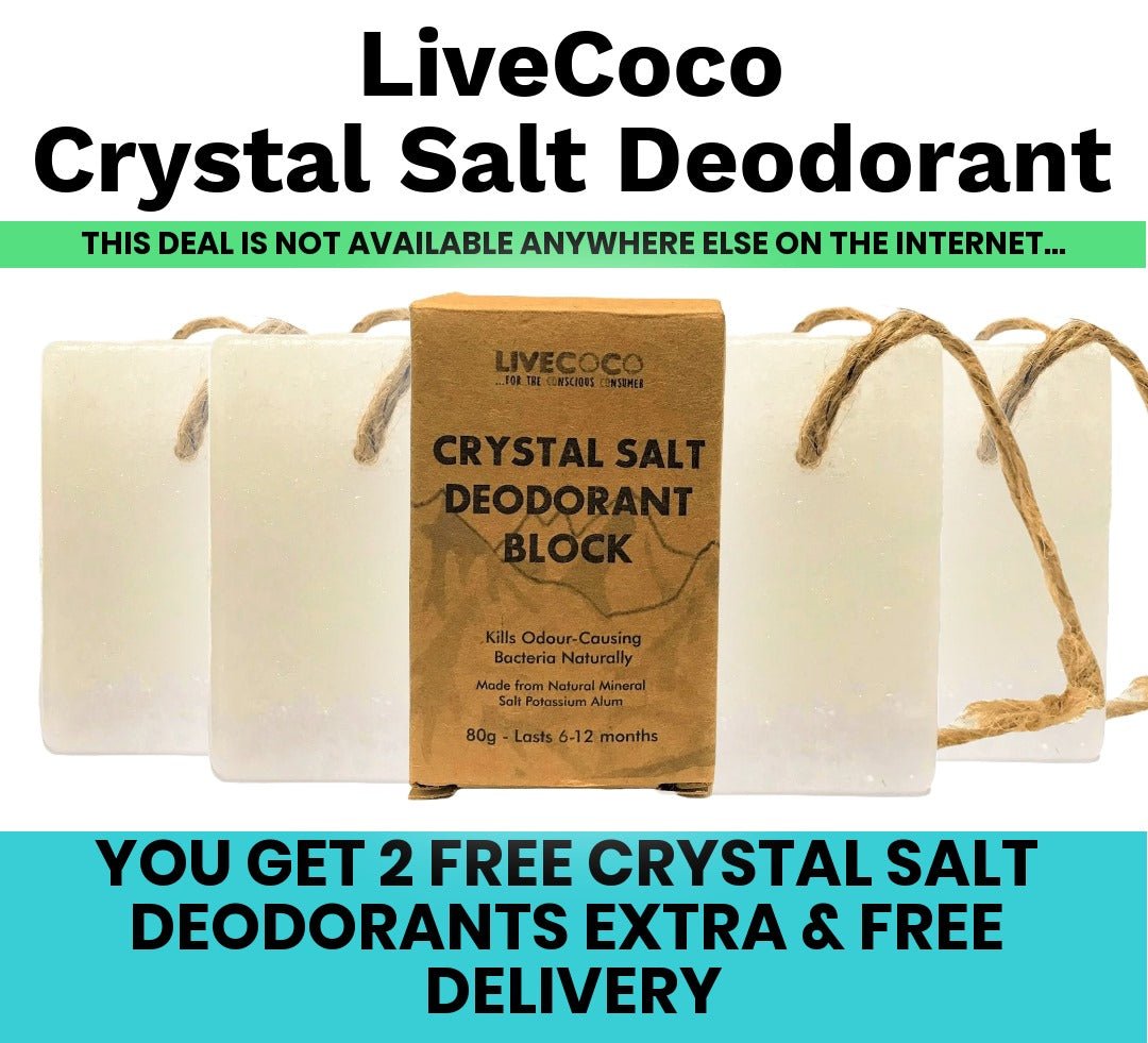 Crystal Salt Deodorant - Get 6 for the price of 4 Today & Free Delivery